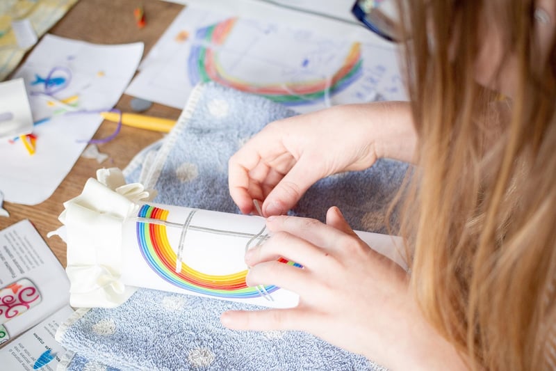 Children crafting